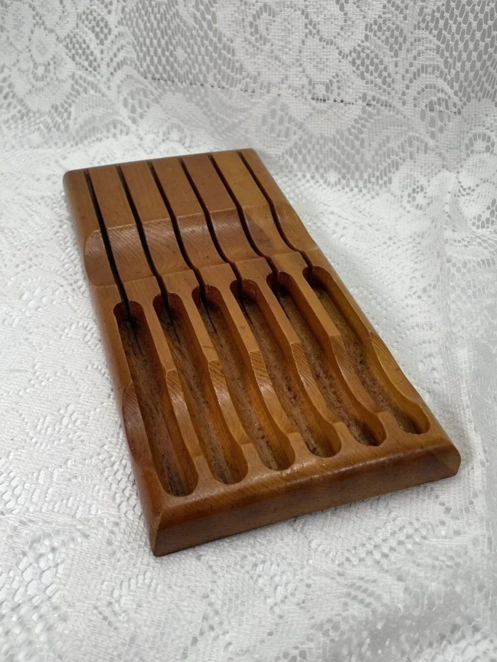 Vtg STEAK KNIFE Wood Case. Empty Case.